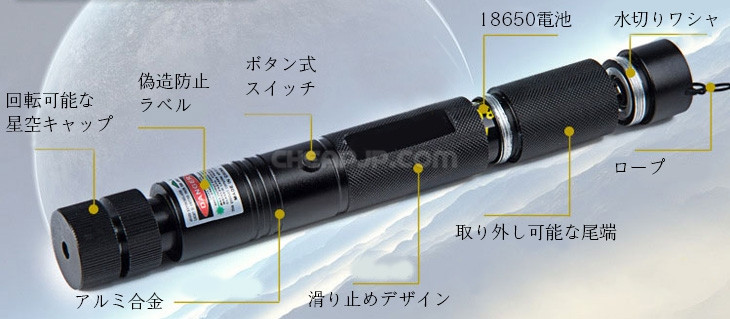 3000mWの赤色レーザー瞬間点火 